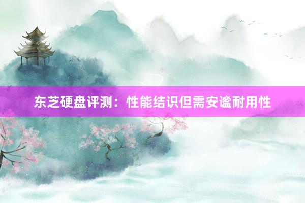 东芝硬盘评测：性能结识但需安谧耐用性